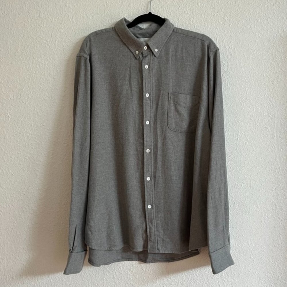 NWT | Steven Alan | Classic Collegiate Shit | Light Grey Melange | XXL